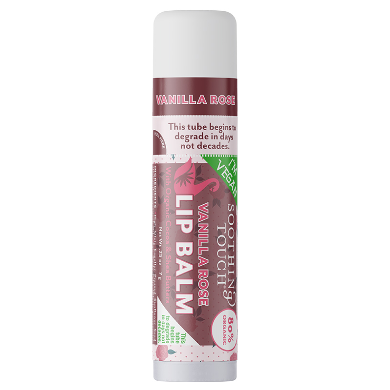 Vanilla Rose Vegan Lip Balm (Made with Organic Ingredients)
